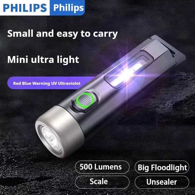 Philips Mini Flashlight SFL1121 - High intensity, ultraluminous, self-defense, external emergency, portable