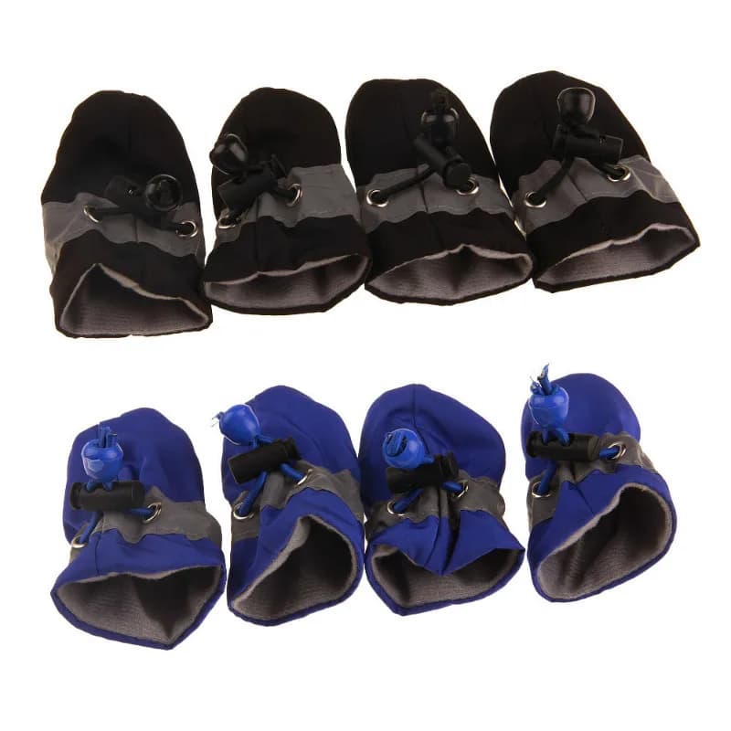 Shoes for Dogs 4 Pieces Waterproof Anti-slip, Winter Boots Warm with Socks, Accessories Breathable Soft for Animals Domestic Exterior