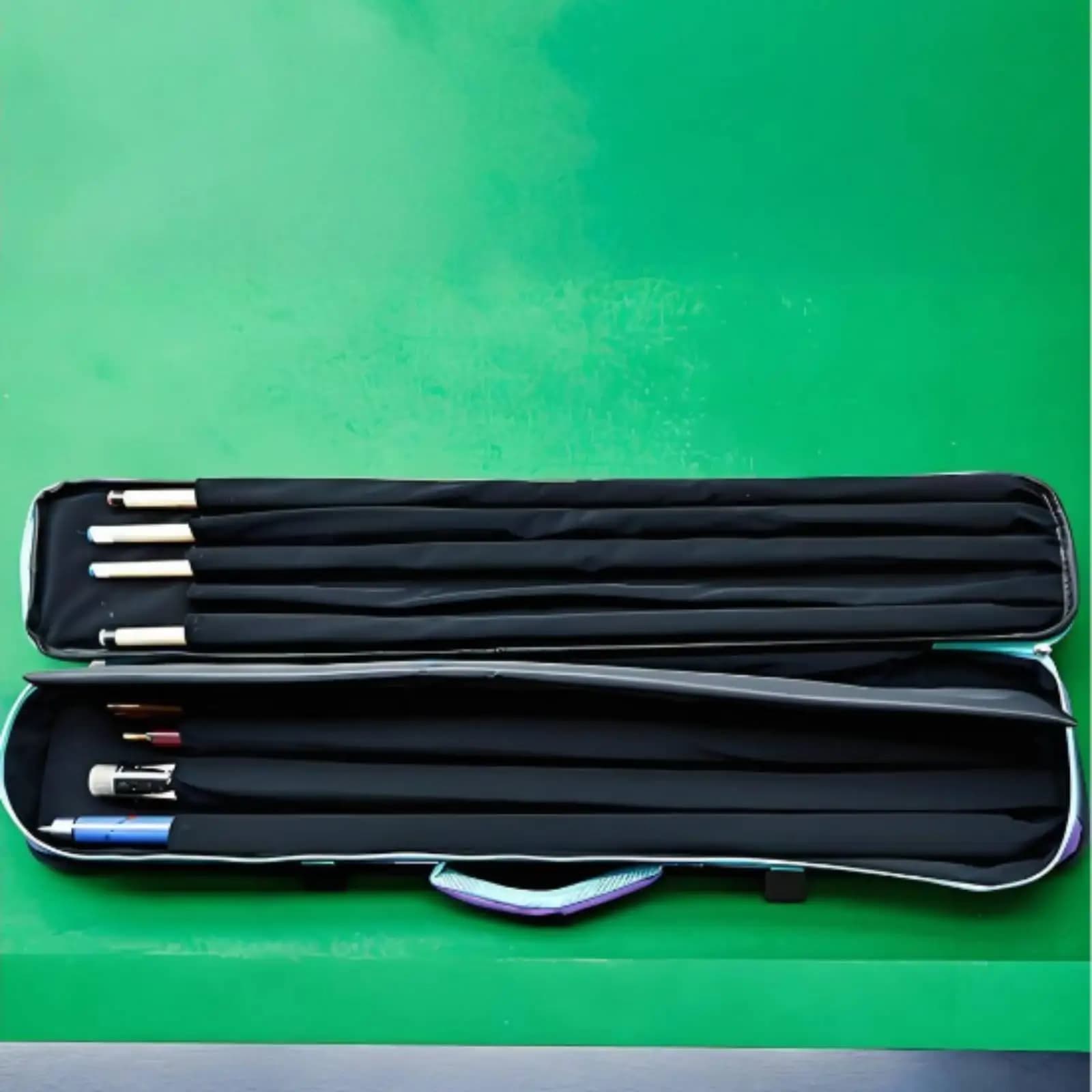 Hard Shell Oxford Cue Case Protection Travel Sports Accessory Bag for Billiards Table and Pool Players