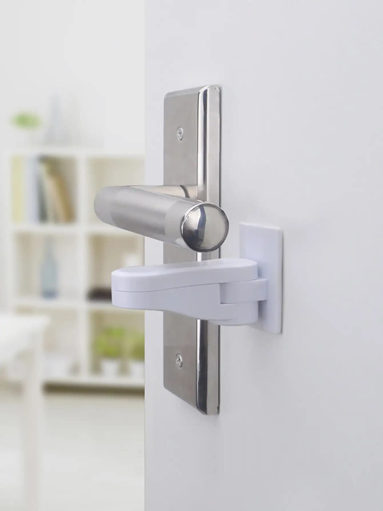 1pc- Serratura multifunzione con maniglia per porta Serratura di sicurezza per bambini per fermaporta del cassetto dell'armadio