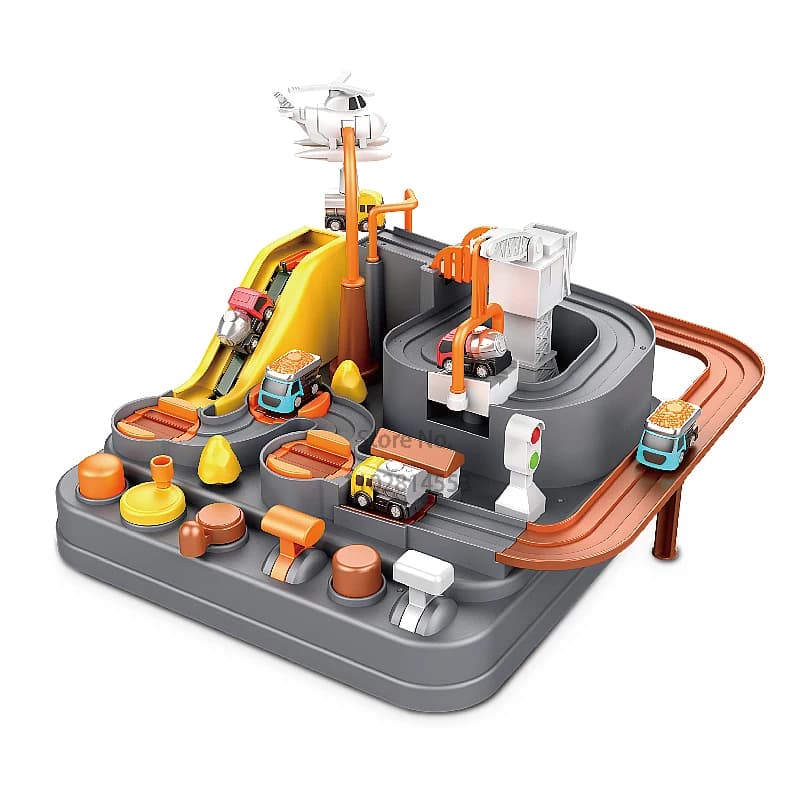Hot Racing Rail Car Model Train Track Gioco di avventure Animali Razzo spaziale Giocattoli Educativi per bambini Cervello meccanico interattivo
