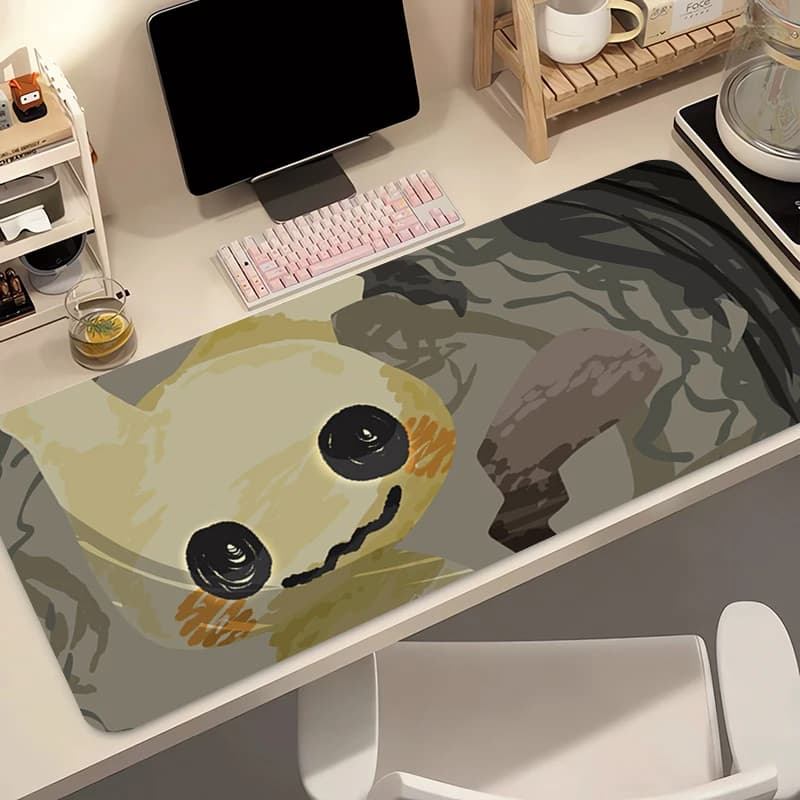 Tappetino per mouse Anime Pokemon Mimikyu 90x40cm Tappetino per tastiera Varmilo per tablet da gioco Tappetino per tastiera Kawaii Accessori per laptop da gioco Tappetino per mouse grande