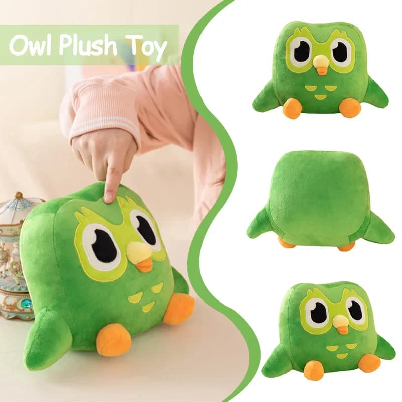 Gufo verde peluche morbido farcito gufo peluche simpatico cartone animato animale bambola cuscino decorazione della stanza giocattolo regalo per bambino bambino adulto