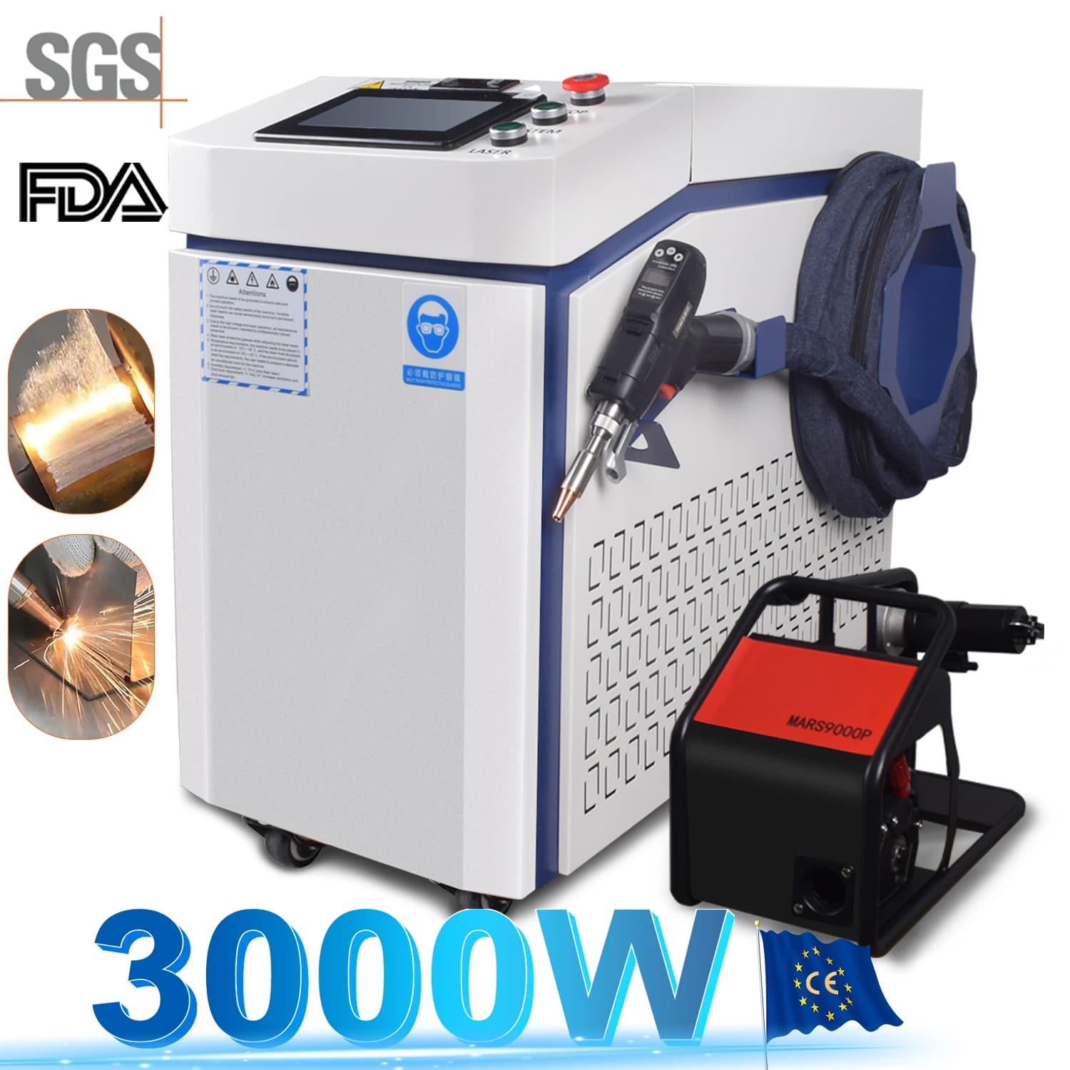 3000W 4 IN 1 Reci 2000W 1500W portable fiber laser welding machine for all metals