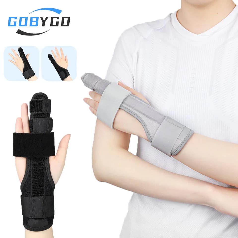 GOBYGO 1 pz protezione per le mani dito recupero stabile impostazioni regolabili protezione del polso supporto piastra in acciaio distorsione sportiva uomo donna