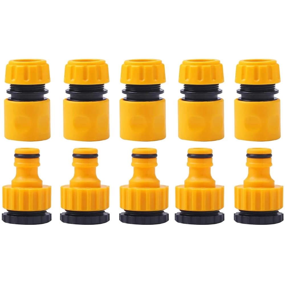10 Piece Flexible Hose Faucet Water Faucet 3/4 And 1/2 Inch Flexible Hose Faucet Connector Tap For Garden Irrigation