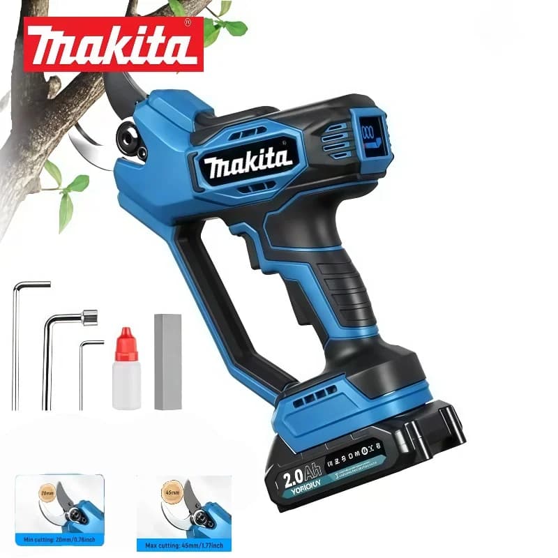 Electric Scissors No Brushes Makita AI 2 Speed, Shaft and Bonsai Power Supplies, Compatible with Makita Battery