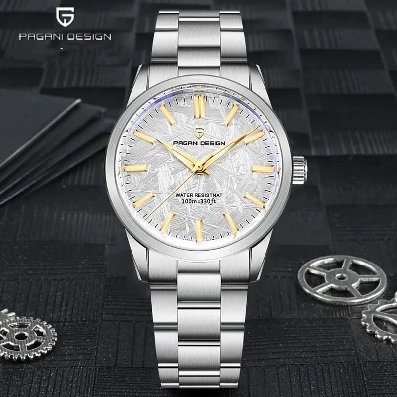 PAGANI DESIGN Men's Watches at Quartz 39.5MM, Elegant and Simple, 316L Stainless Steel Luxury Watches Waterproof for Men