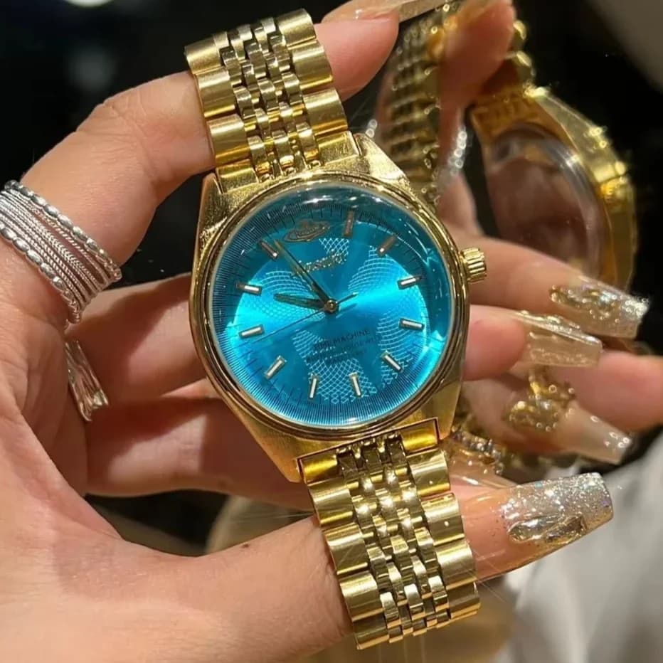 Women's Masafei Quartz watches, high quality elegant women's luxury watches with golden colored dial, stainless steel creative watches, AAA watch