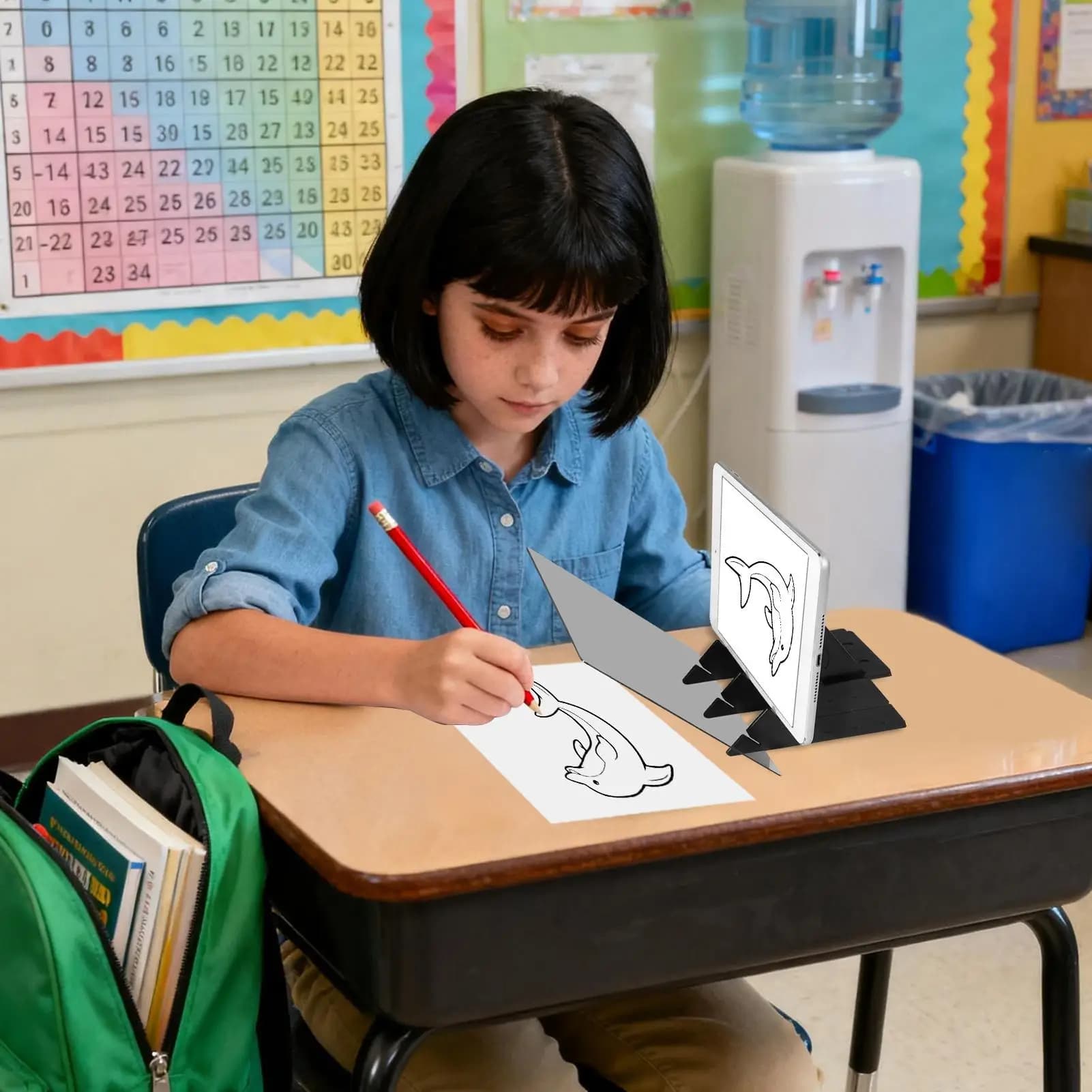 Tavolo da disegno ottico per telefono Strumento di pittura portatile Tavolo da disegno per immagini portatile per scrivere tablet telefono Artista per bambini