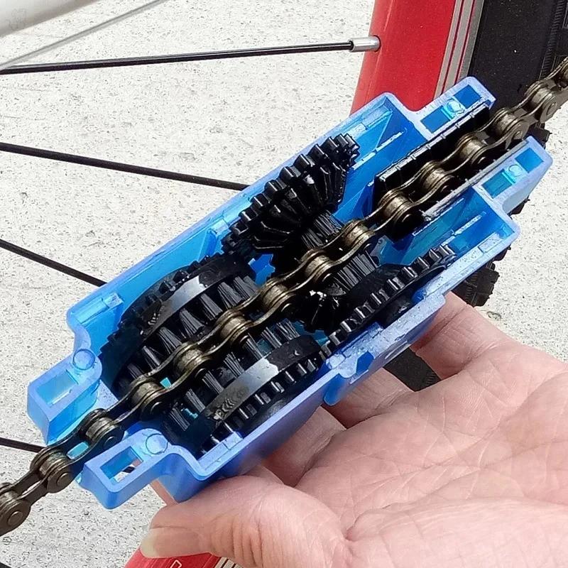 Portable Bicycle Chain Detergent Scrubber Bike Brushes Washing Tool Mountain Cycling Cleaning Kit Outdoor Accessories