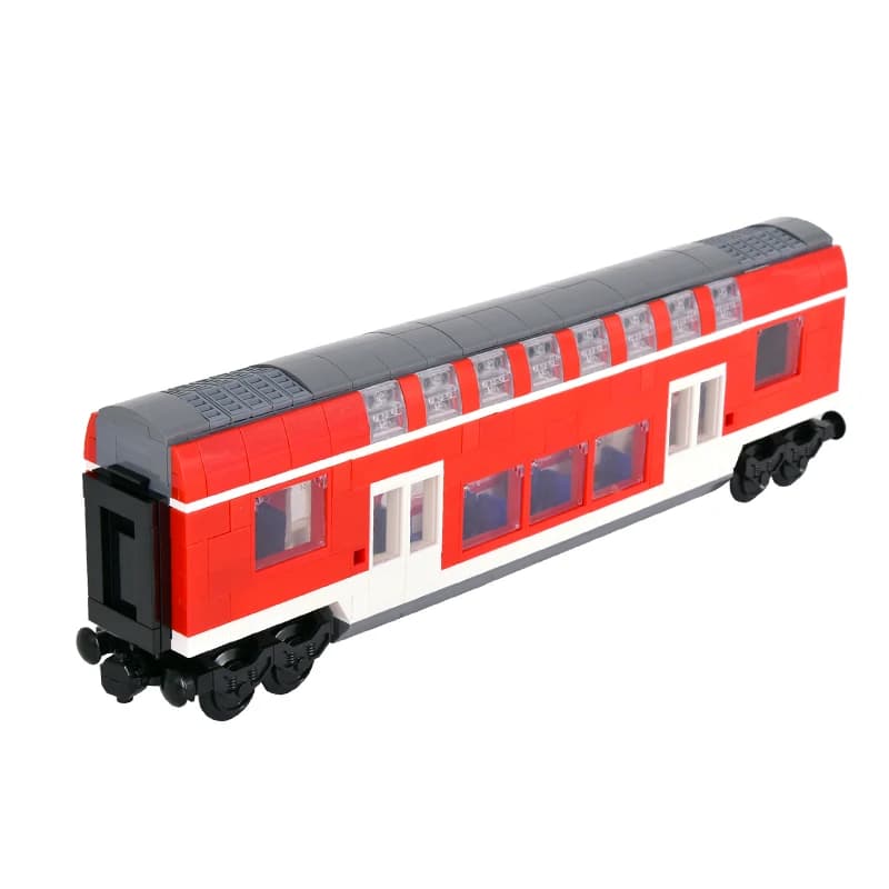 MOC City Idea creativa Express Passeggeri Treno Binario luminoso Building Block Mattoni Giocattoli ad alta tecnologia fai-da-te per regali per bambini