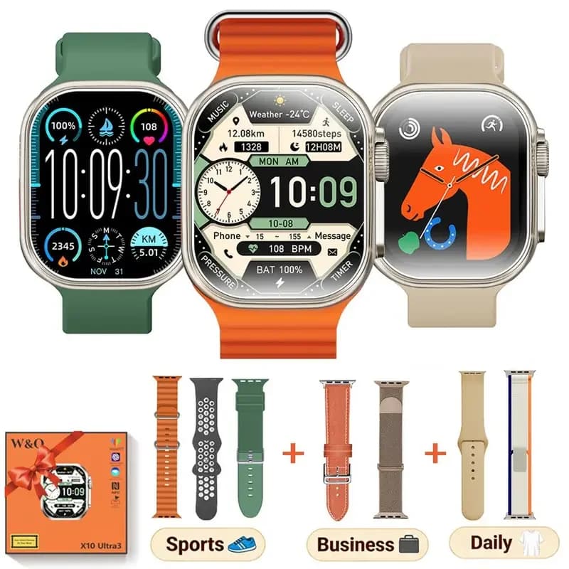 Smartwatch per Uomo e Donna, Nuovo Smartwatch 2026 (Risposta/Effettua Chiamate), Impermeabile IP67, Orologio Fitness HD da 2.02" con Oltre 100 Modalità Sportive, Fitness Tracker con Chiamate/Messaggi/Notifiche, con 7 Cinturini