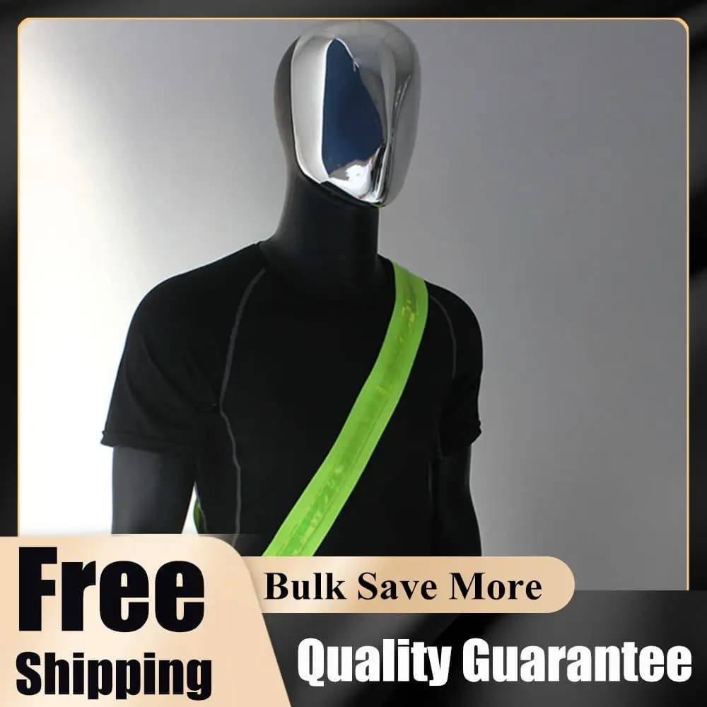 LED Reflective Belt Rechargeable with Night Running Straps, Safety, Hiking, Jogging and Walking