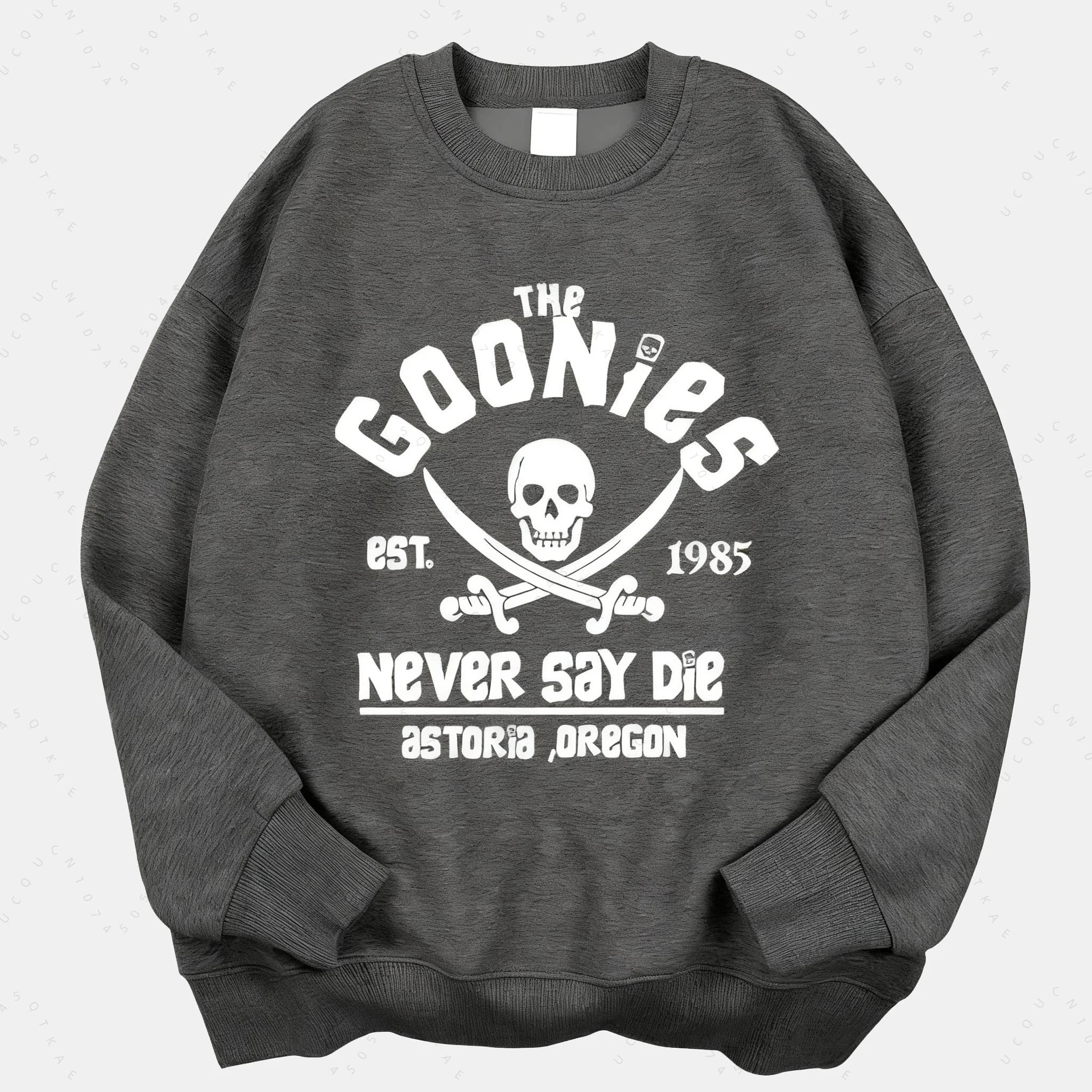 26 The Goonies Never Say Die Stampa Felpa con cappuccio Uomo Hip Hop O-Collo Uomo Moda Fitness Felpa con cappuccio Girocollo Felpa in pile allentato