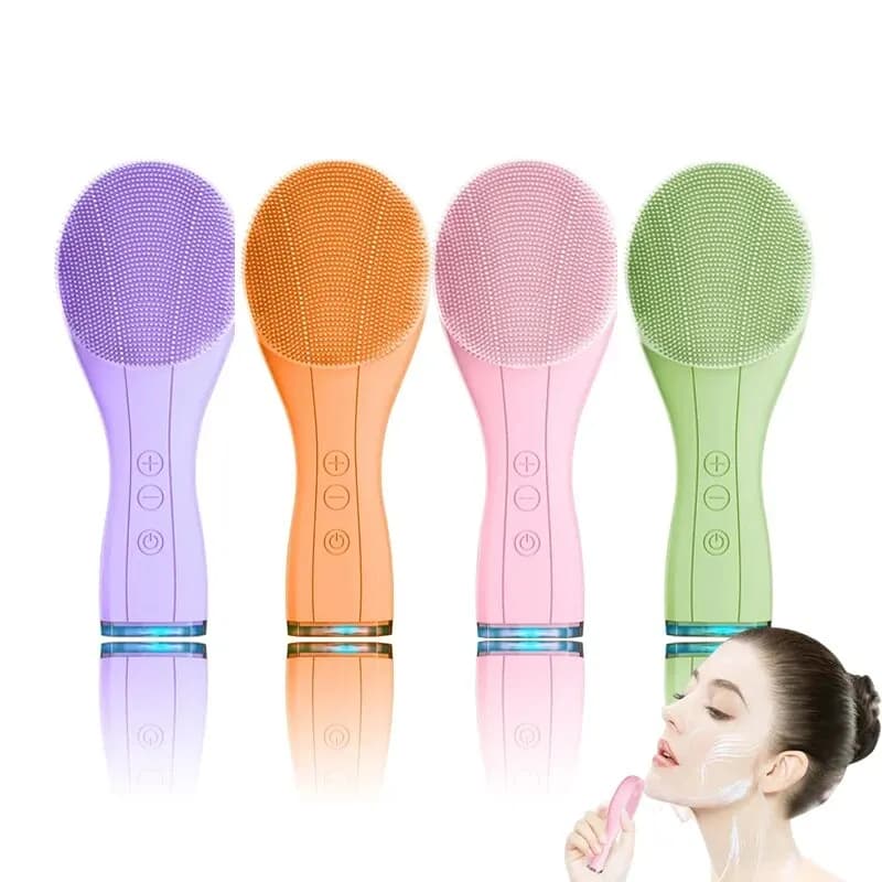 Face cleaning brush Deep cleaning of electric pores Sonic vibration Waterproof Acne Removal of black dots Silicone pore cleanser