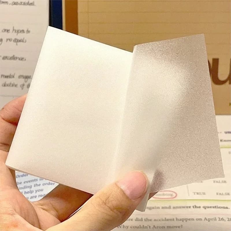 50 fogli traslucidi opachi positi note adesive blocchi adesivi di carta pubblicati notebook memo blocco note adesivo messaggio di cancelleria