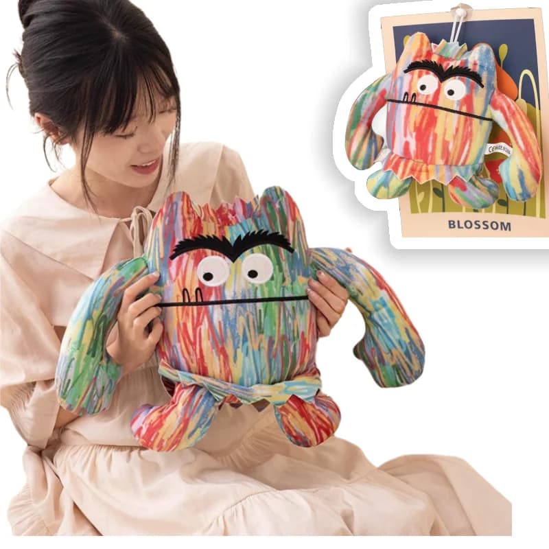Creative Colorful Monster Shooting Pillow Dolls Toys Super Soft Office Chair Cushion Home Decorations Girls Birthday Gifts For Kids