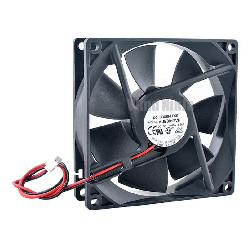 Ventola di raffreddamento AUB0912VH 9cm 9.2cm 92mm 92x92x25mm DC12V 0.60A 2 fili ad alto flusso d'aria per alimentatore chassis
