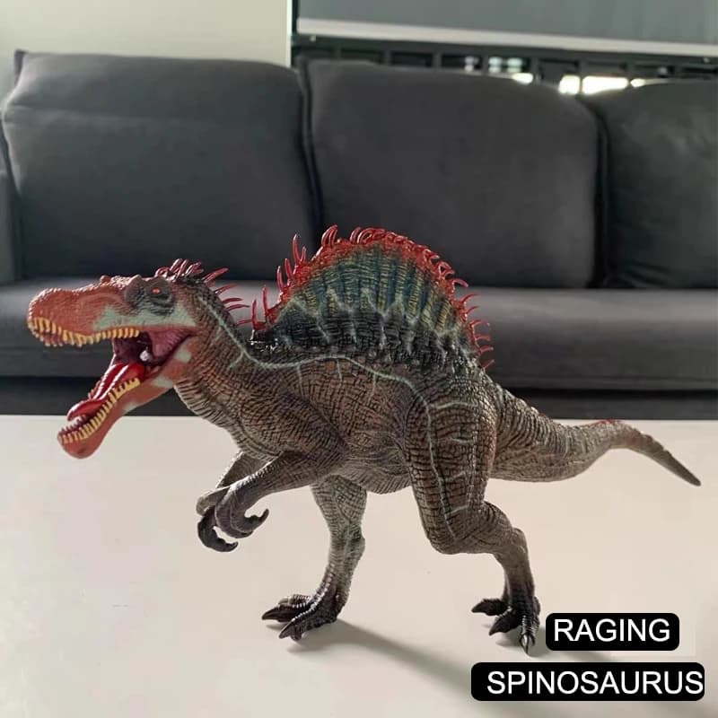 Figurine realistiche di dinosauri Spinosauro, con bocca e mascella mobile, giocattoli educativi, regali per feste di compleanno per bambini