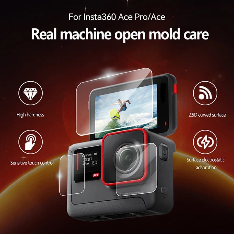 Tempered Glass for Insta360 Ace Pro Screen Protector Lenten Film Protective Film for Insta 360 Ace Pro