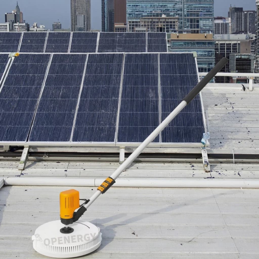 Macchina per la pulizia di pannelli solari con asta telescopica alimentata ad acqua di alta qualità, con prolunga e spazzola per la pulizia dei pannelli fotovoltaici