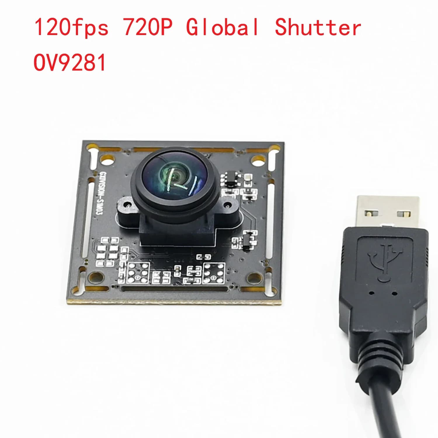 OV9281 USB camera module with global 120 fps single-chromatic 1 MP 720p 1280x720 Supervision with Fisheye motion capture