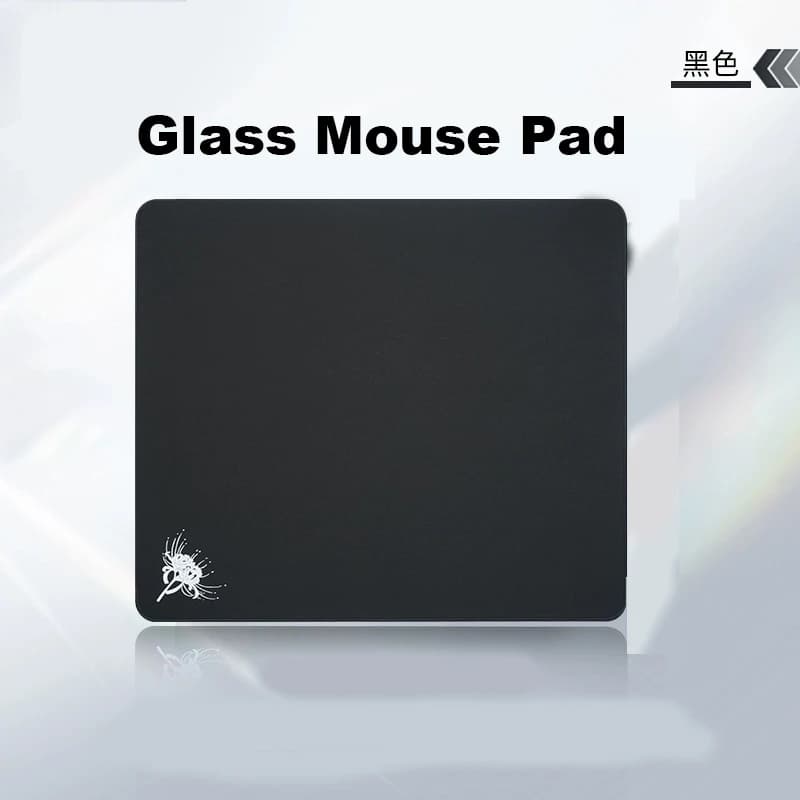 Tappetino per mouse da gioco in vetro fotovoltaico XXL color puro Equinox Flower Cool - Superficie liscia temperata per FPS eSports e Home Office