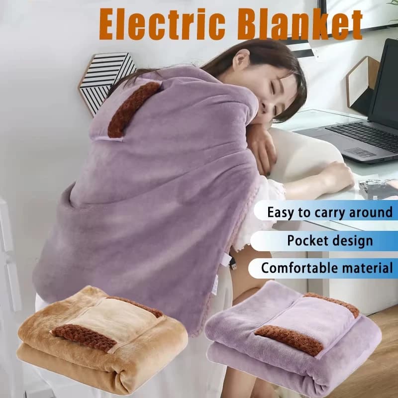 Coperta riscaldante elettrica Spallina riscaldante morbida e delicata sulla pelle Corda Forniture portatili per divano letto domestico Sedile ufficio