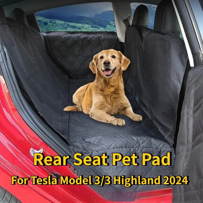 Coprisedile per Auto Tesla Model 3/3 Highland 2024, Tappetino Impermeabile per Animali Domestici, Trasportino per Cani e Gatti