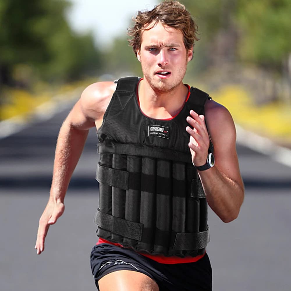 1 - 110LBS Weighted Adjustable Vest Running Loading Weighted Vest Training Fitness Vest Adjustable Vest Women's Jacket