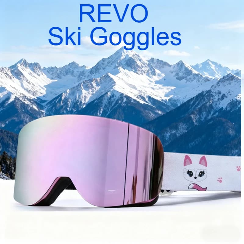 Occhiali da sci UV400 a doppio strato Anti-Fog Anti-UV UV400 REVO Occhiali in TPU Occhiali per sci per adulti Sport all'aria aperta Snowboard Inverno