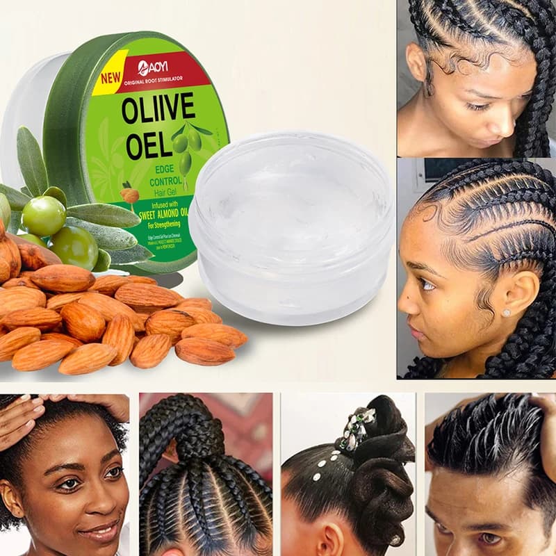 Gel cerato all'olio d'oliva, balsamo idratante morbido anti-crespo e gel coiffante, gel styling rinfrescante non appiccicoso per uomini e donne