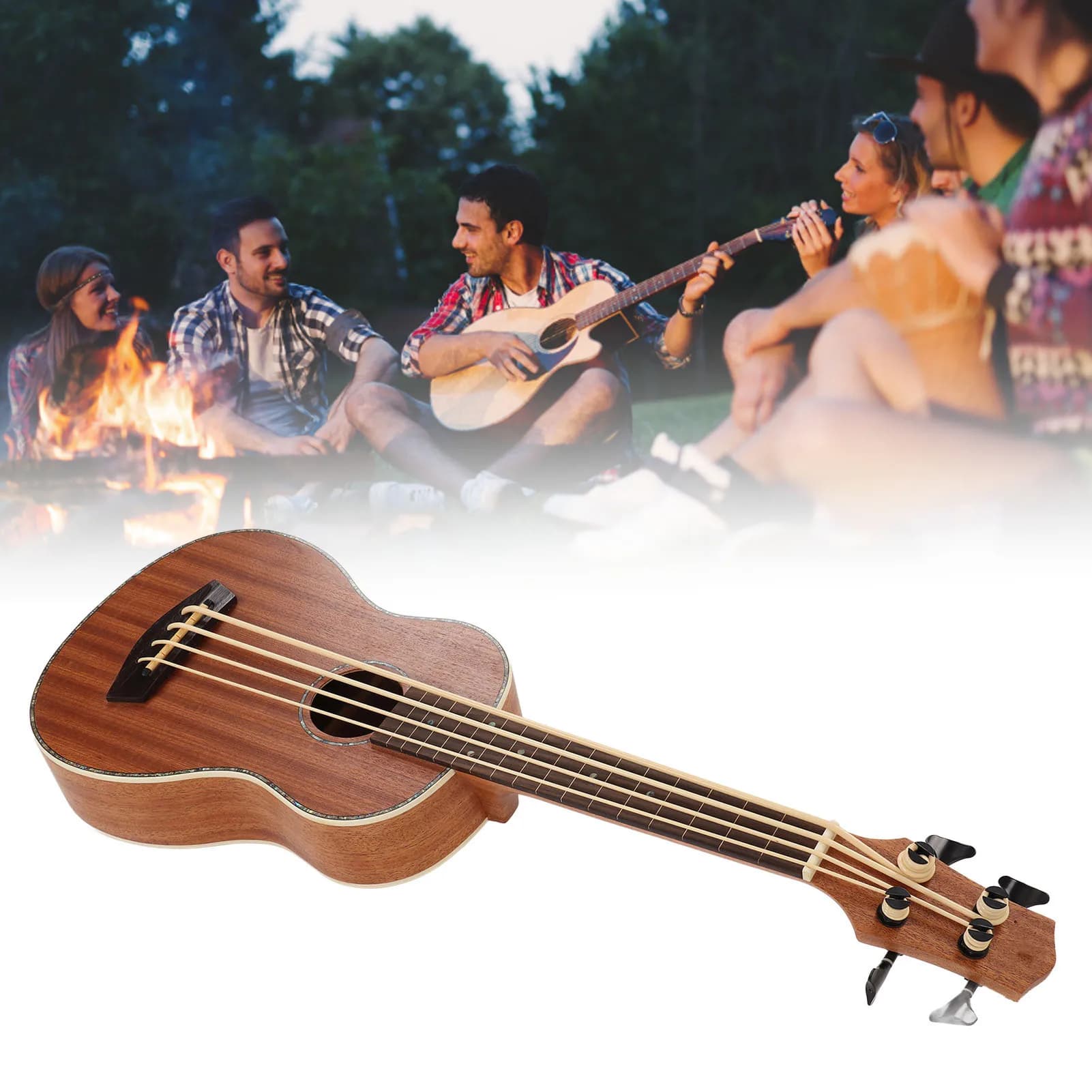 Chitarra da 30 pollici Ukulele da 30 pollici Ukulele da 30 pollici in palissandro 4 corde Facile da giocare Delicato mini chitarra professionale Regali Mini chitarra Ukulele