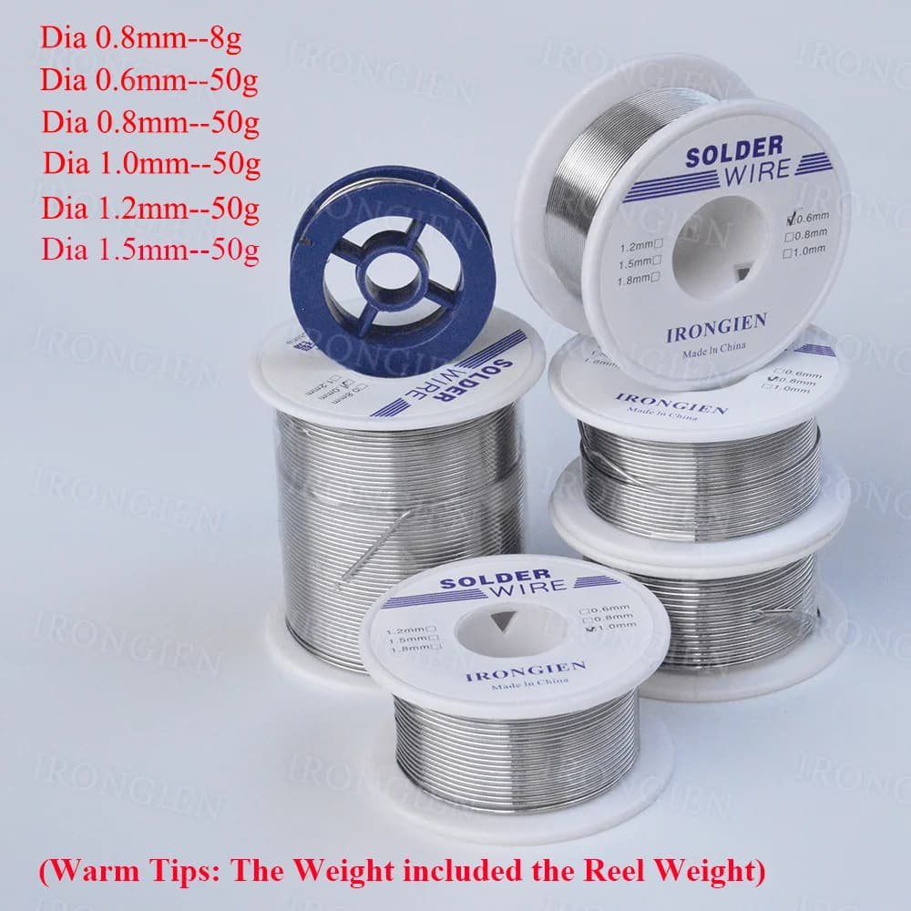8g 50g 100g 200g High Purity Welding Wire Diameter 0.6/0.8/1/1.2mm Welding Wire for Welding with Tin Colophony Core for Electrical Welding