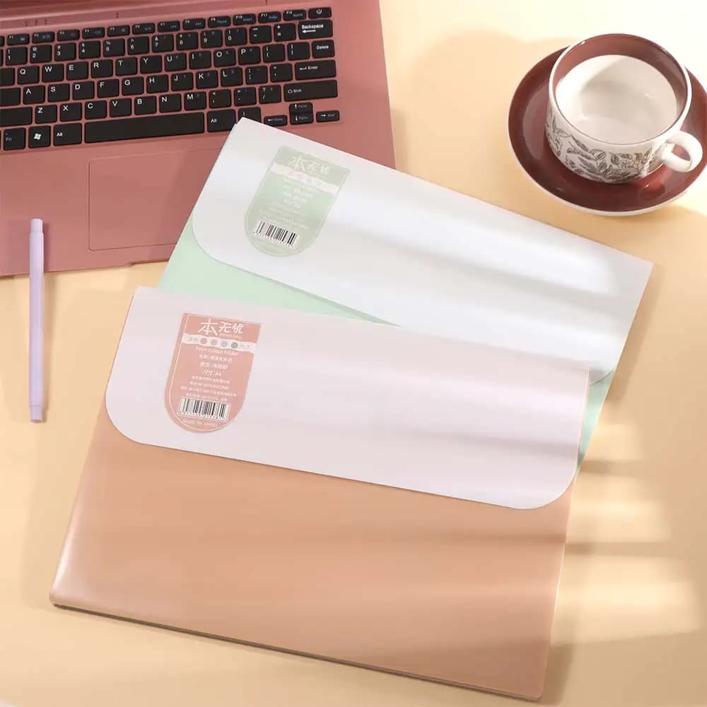 Borsa Portadocumenti A4 a 5 Strati, Grande Capacità, Ispessita, Portatile, Impermeabile, Organizzatore di Documenti in Plastica