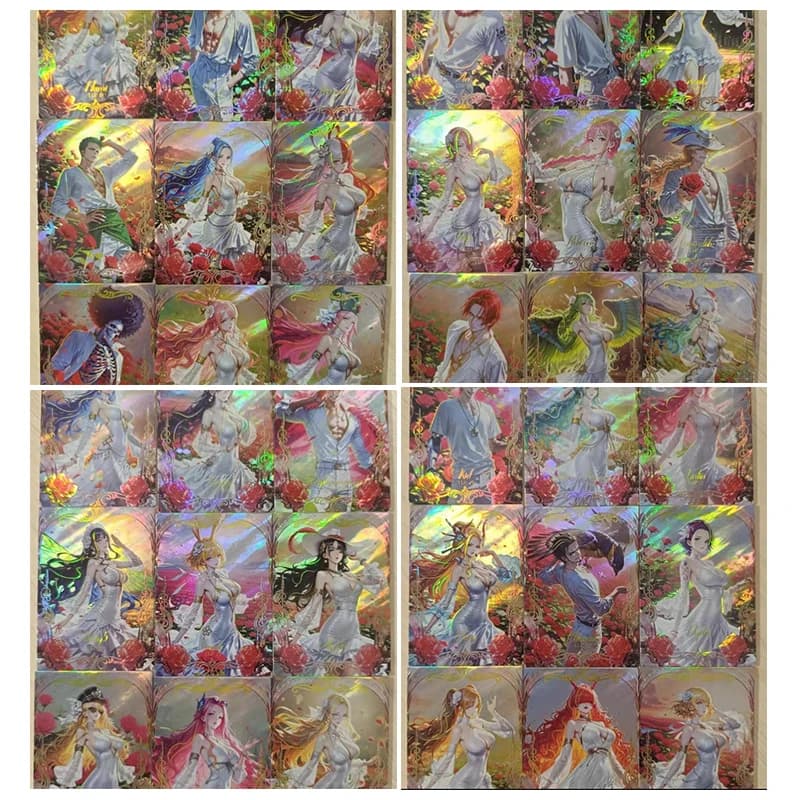 Set di Carte Collezionabili Anime Giapponese ONE PIECE UR SSR SR DR con Personaggi Boa Hancock, Shirahoshi, Nico Robin, Kalifa, Yamato