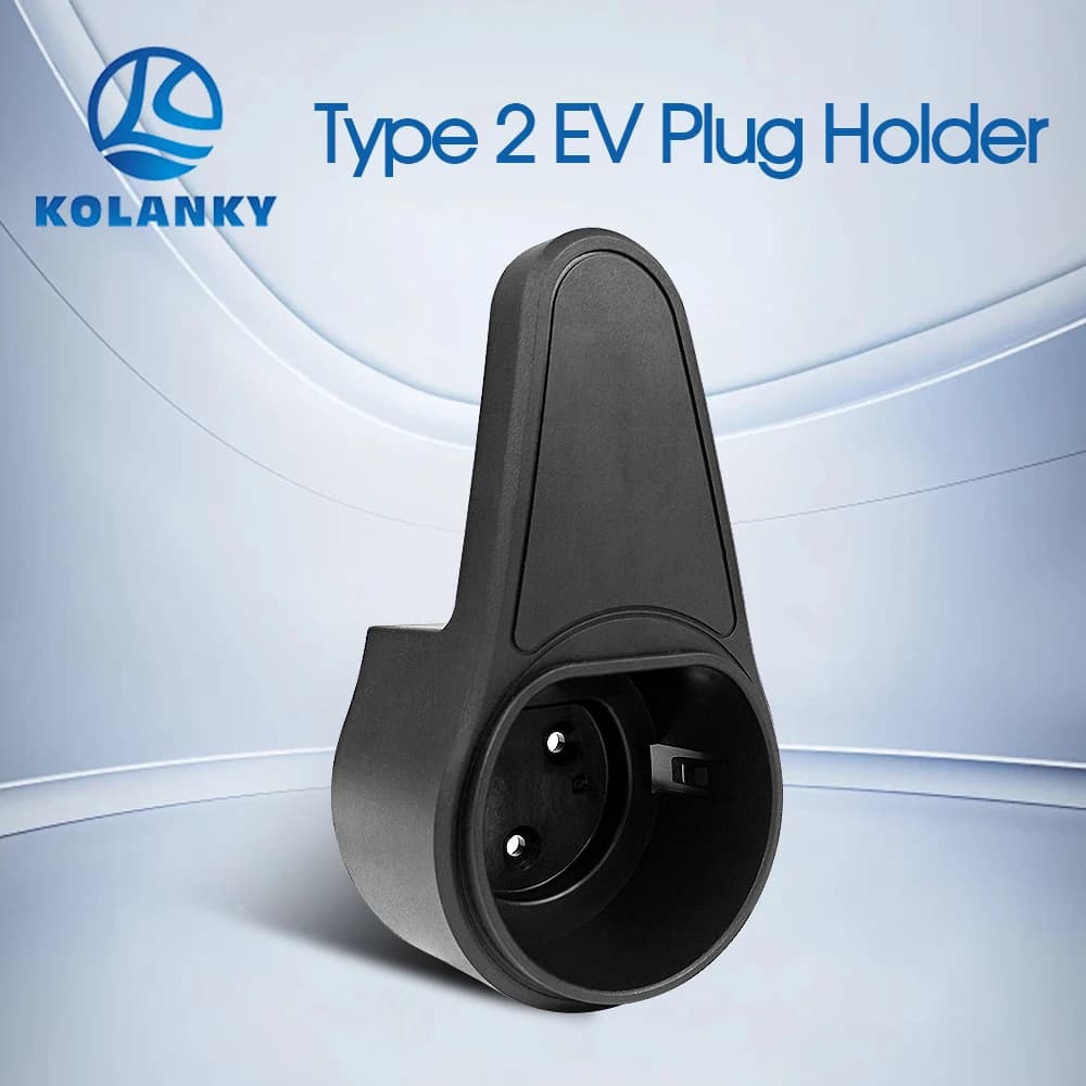 Supporto per Presa di Ricarica Tipo 2 per Veicoli Elettrici, Supporto per Cavo di Ricarica EV IEC 62196-2, Accessori per Presa a Muro Wallbox