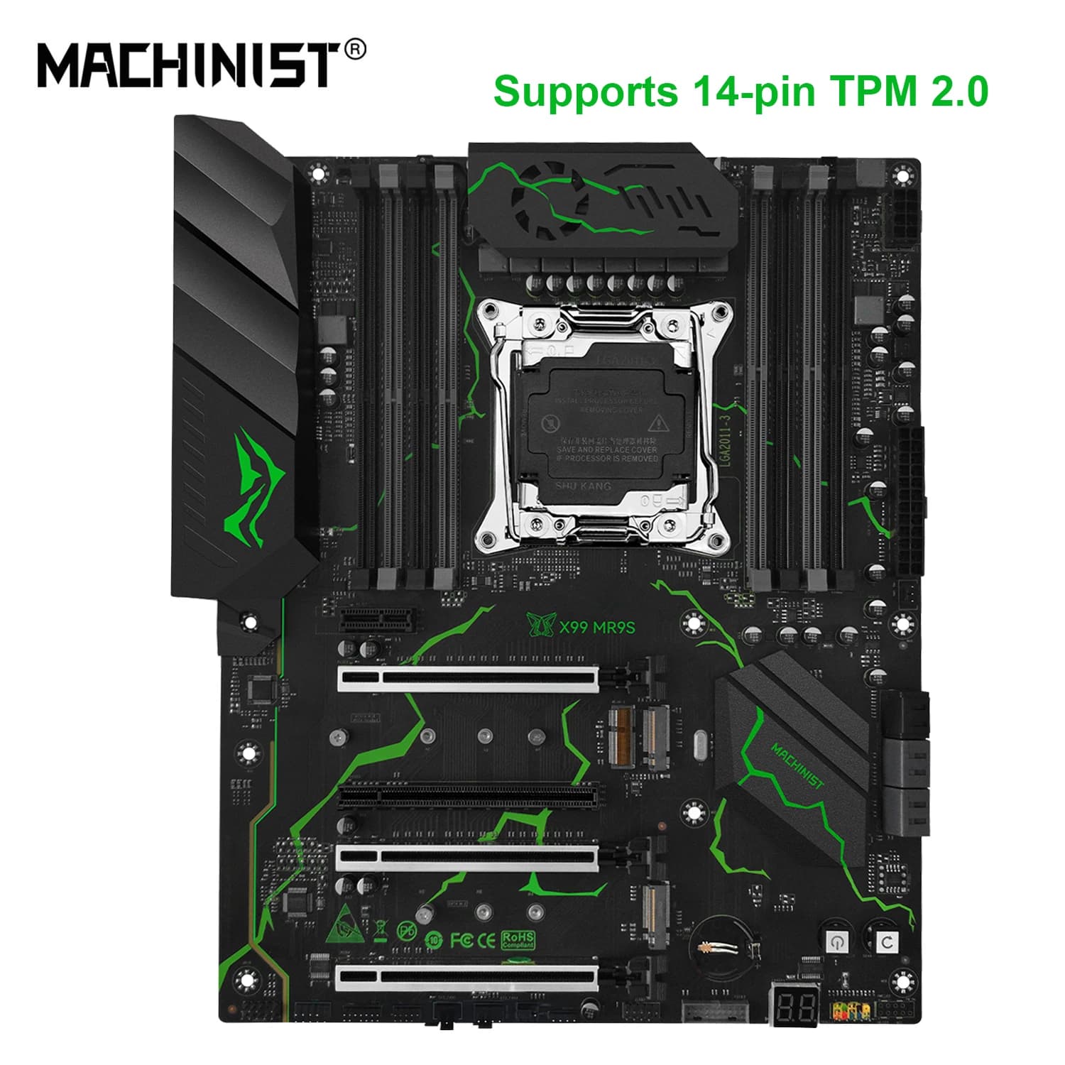 MACHINIST X99 MR9S Scheda madre ATX LGA 2011-3 Supporta TPM 2.0 Intel Xeon E5 V3/V4 CPU DDR4 Memoria RAM NVME M.2 USB3.0