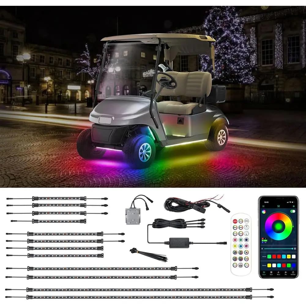 LED Lights for Golf Cart, Kit Lights Neon Undercock Compatible with EZGO/Club Car/la Most Brands of Golf Cart, Waterproof/LED Decoration