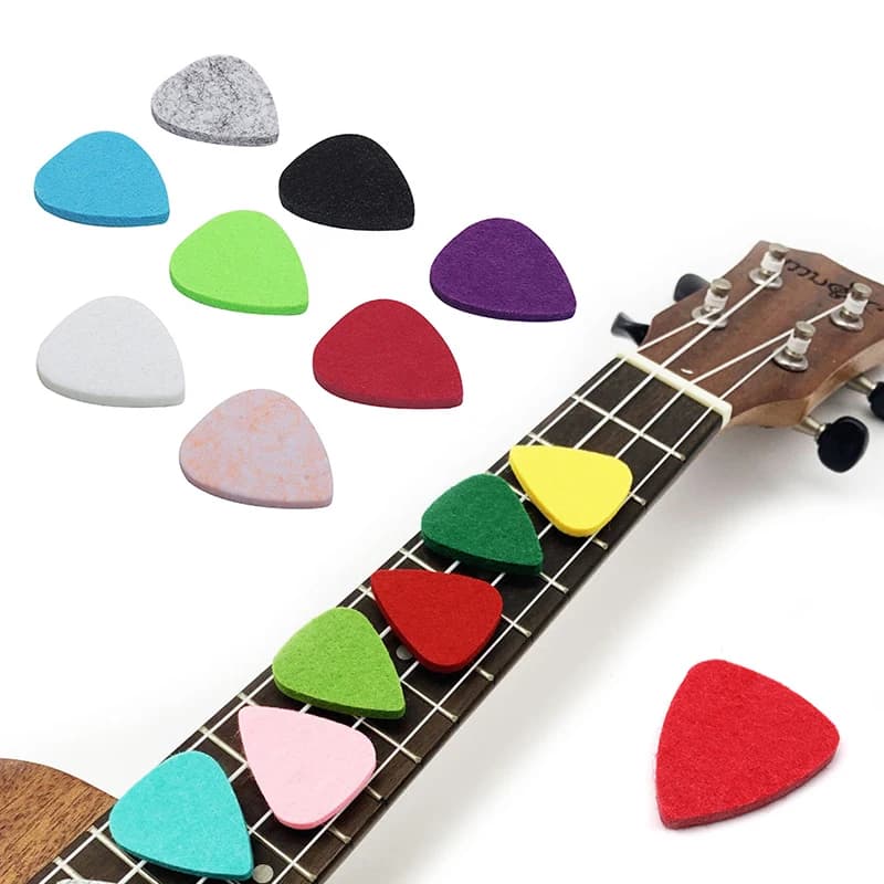 5-20 Pezzi Plettri Morbidi in Feltro per Chitarra, Ukulele, Basso - Vari Colori - Plettri da Pratica e Performance - Portatili - Souvenir da Concerto - ZYF