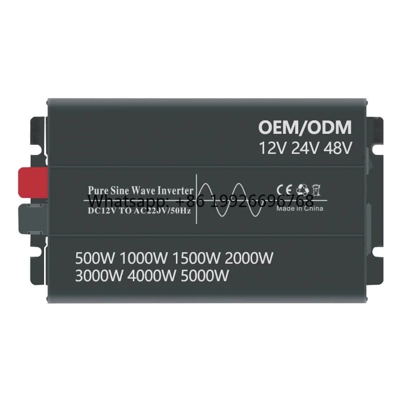 Inverter a Onda Sinusoidale Pura DC-AC con Caricabatterie 12V 24V 48V 40A 60A 1kW 1.5kW 2kW 3kW 4kW 5kW, Inverter Solare Ibrido DC-AC