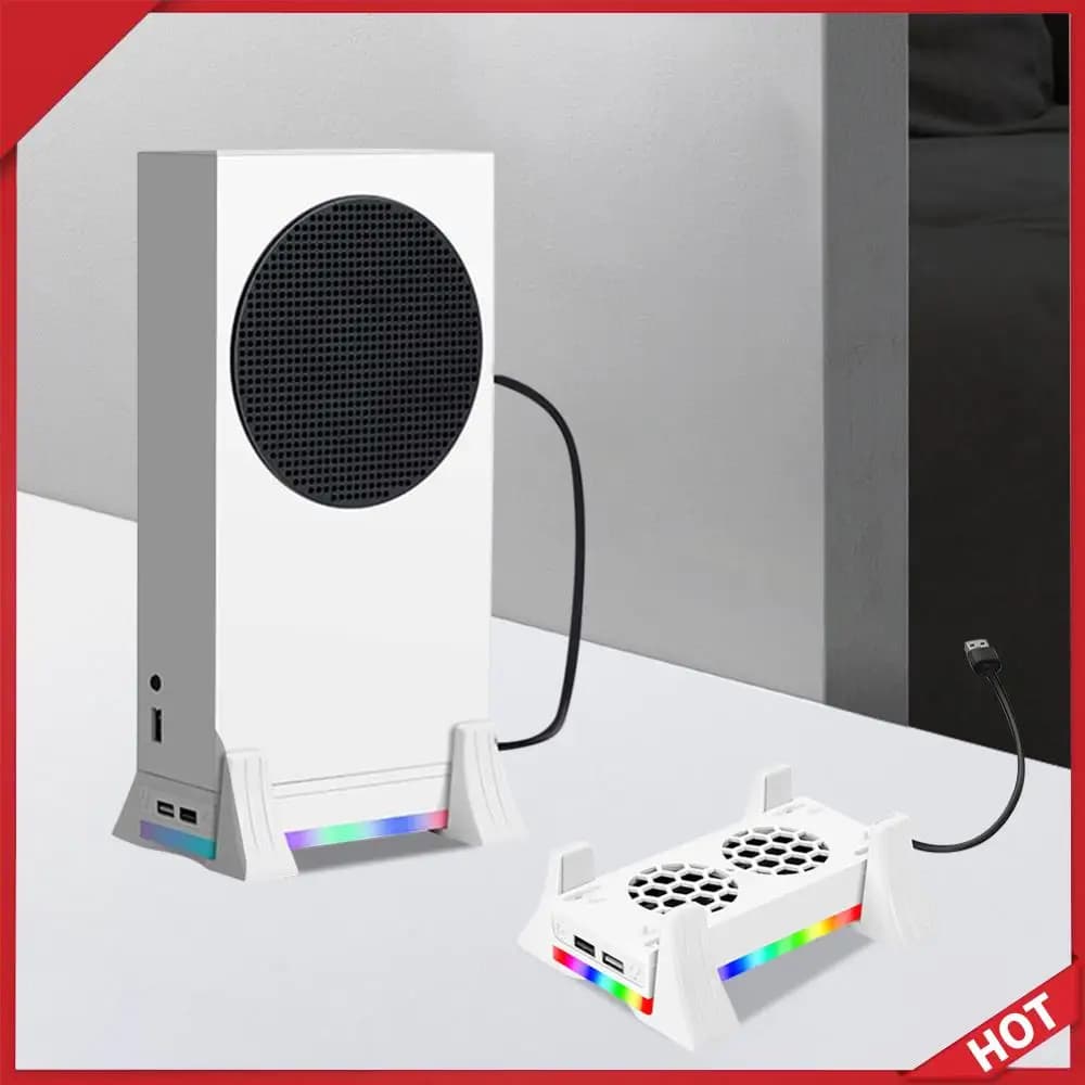 Supporto Verticale con Ventola di Raffreddamento a 3 Velocità per Console di Gioco, Dissipatore di Calore per Xbox Series S