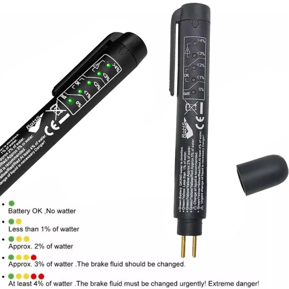 Automatic Car Vehicle Oil Meters Liquid Liquid Tester Pen for Electronic Brakes Oil Humidity DOT3 4 5 Pen indicator for LED Oil Test
