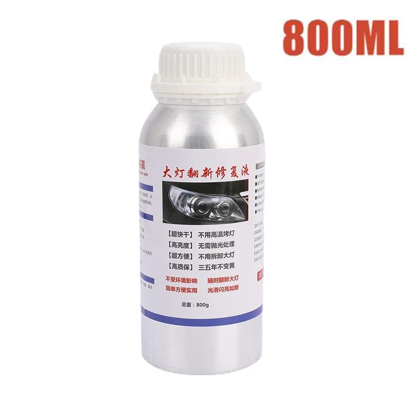 Polishing of car headlights liquid polymer accessories for Auto refurbishment of cleaning headlights 800ML products for automatic repair