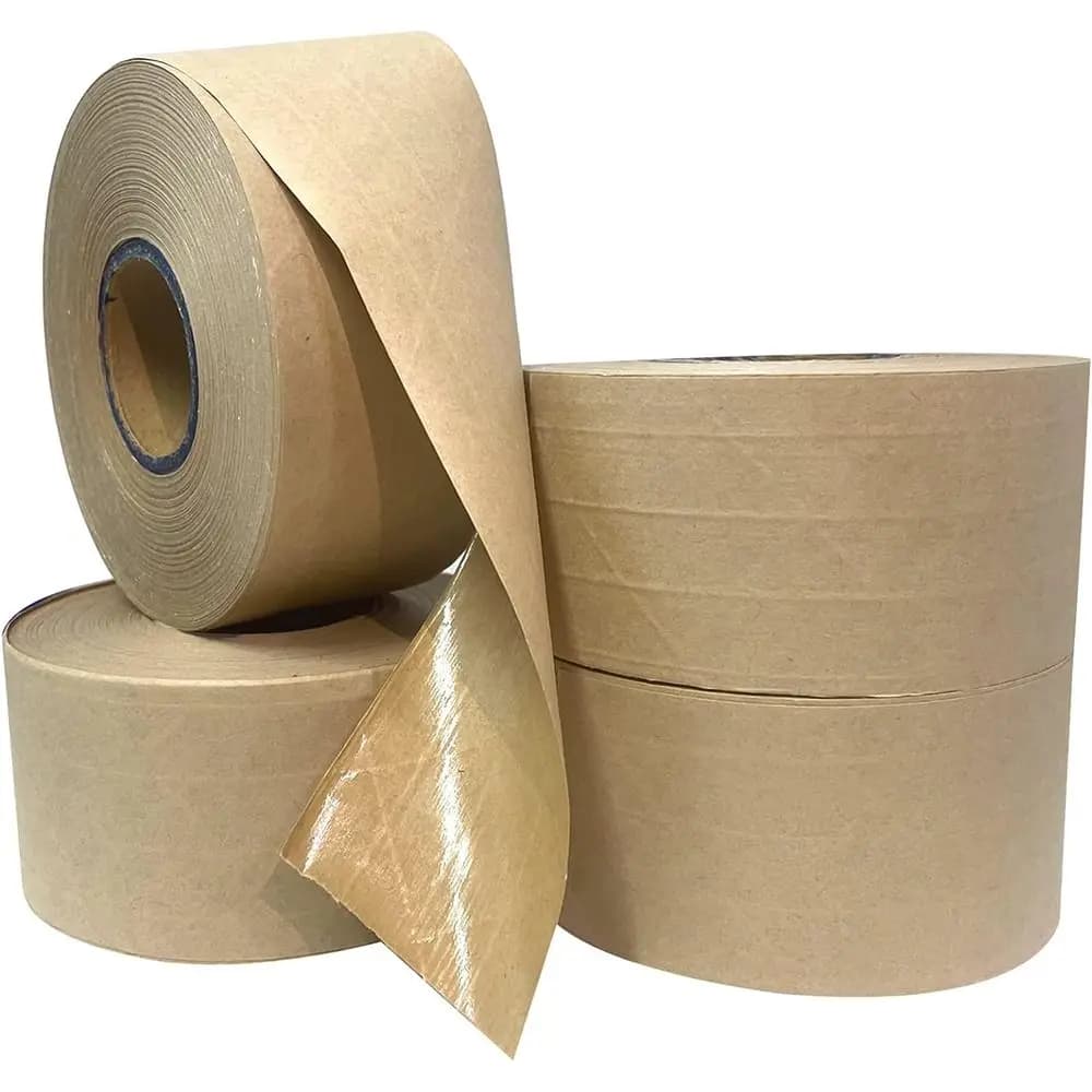 Nastro di carta Kraft rinforzato Nastro autoadesivo per verniciatura per auto Cornice per foto Nastro per imballaggio gommato Nastro sigillante per cartone riciclabile