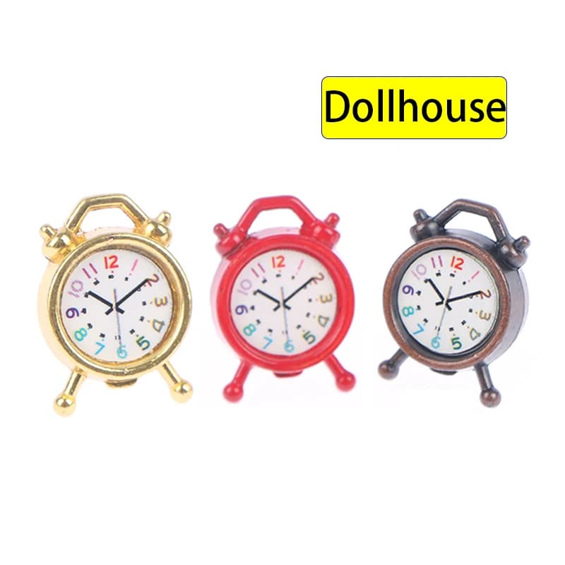 1PC scala 1:12 sveglia bambola cucina soggiorno accessori per mobili casa delle bambole in miniatura mini decorazione della casa giocattoli regalo