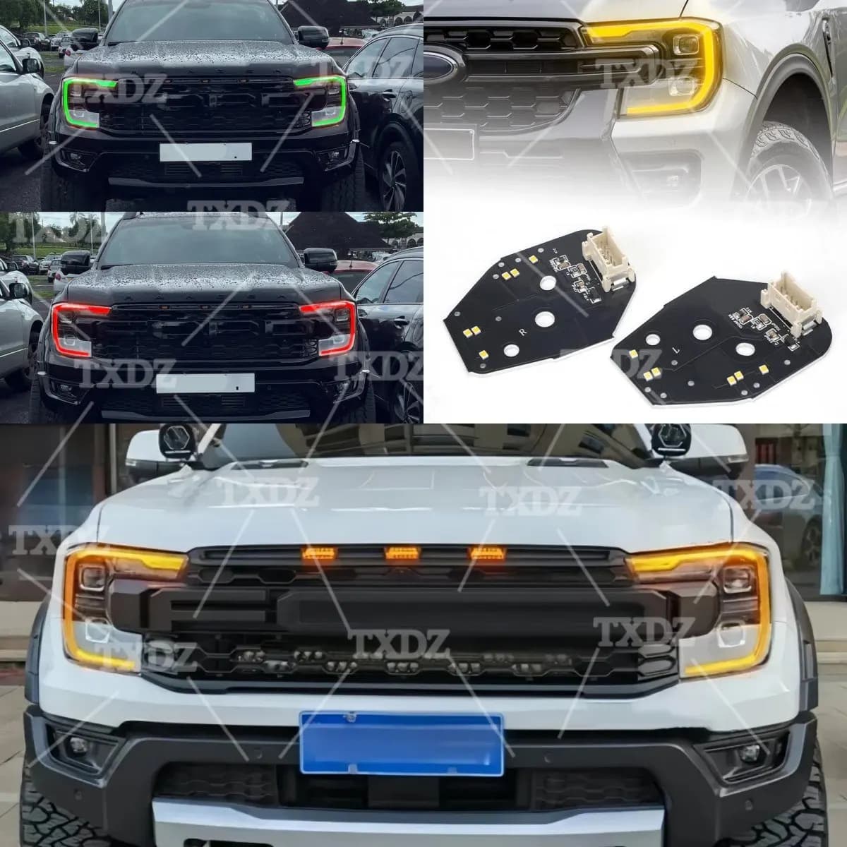 Schede LED DRL ambrate per Ford Everest Ranger XLT Raptor XL Lariat T9 Faro 2024 2025 Luce di marcia diurna non RGB
