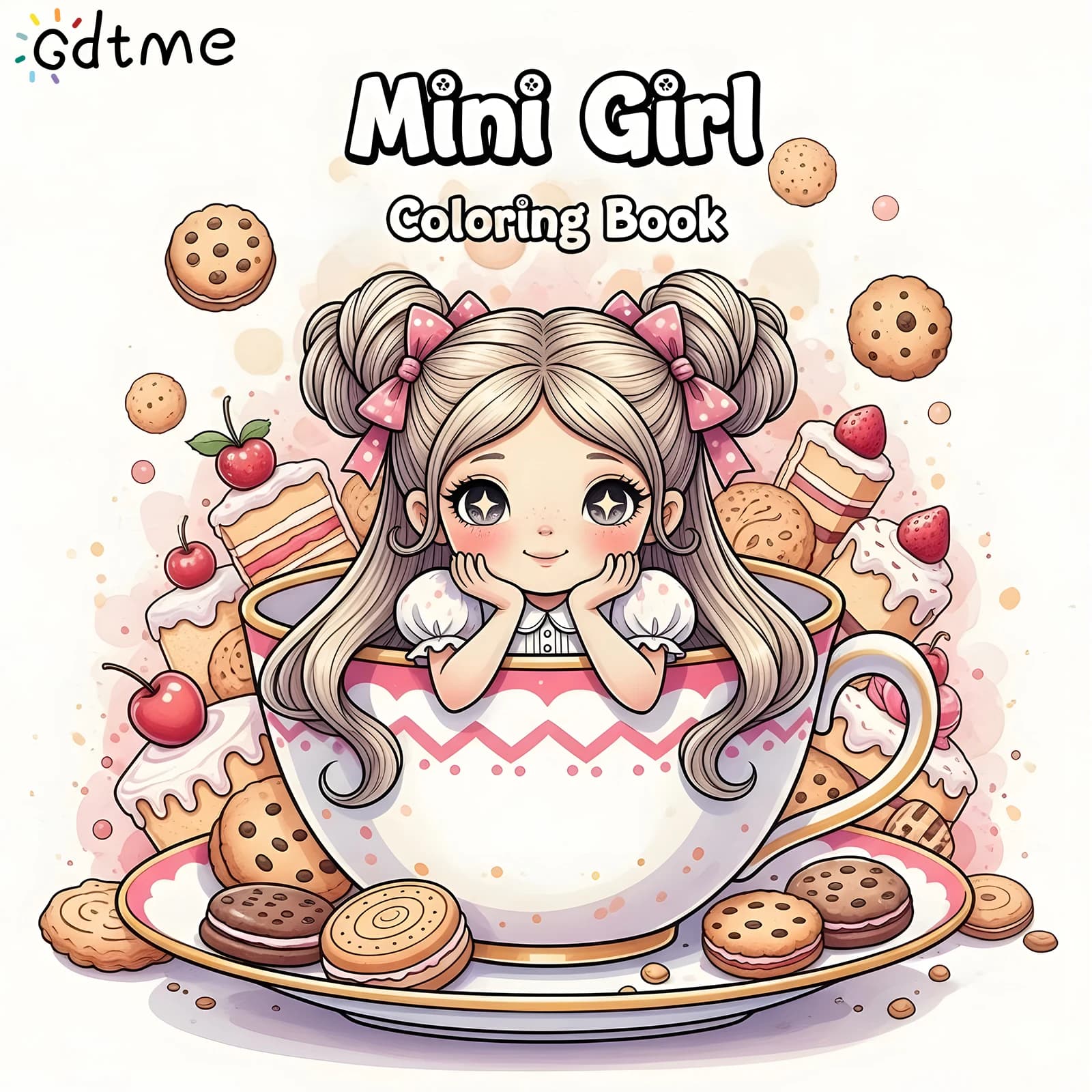 Mini Girl Bold-easy Patterns Coloring Book for Adults Cute Drawing Book Perfect Gift for Party and Birthday