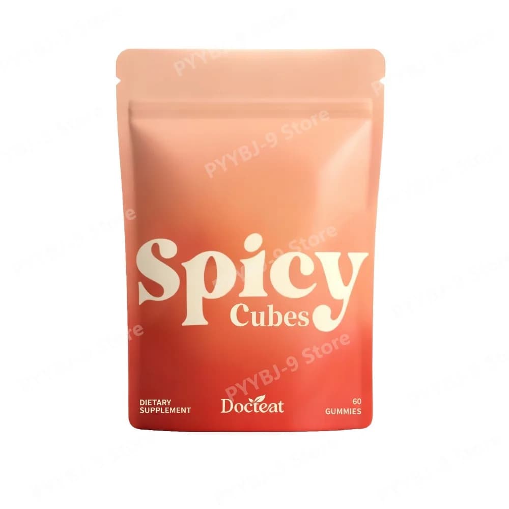 Cubetti Gommosi Piccanti di Muira Puama, Horny Goat Weed e Radice di Maca per Supporto Energetico e di Vitalità, con Zenzero, 2 Gommose, 60 Pezzi